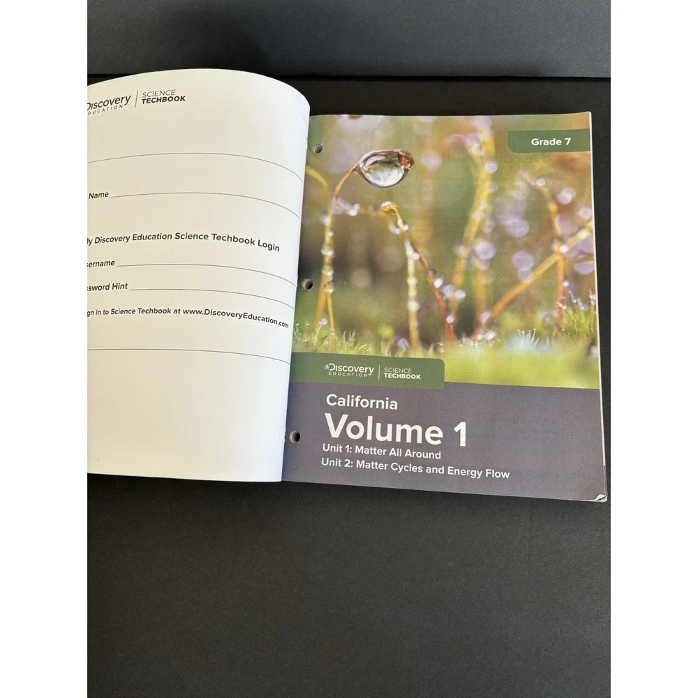 Discovery Education Science Techbook Grade 7 Student Edition California Volume 1